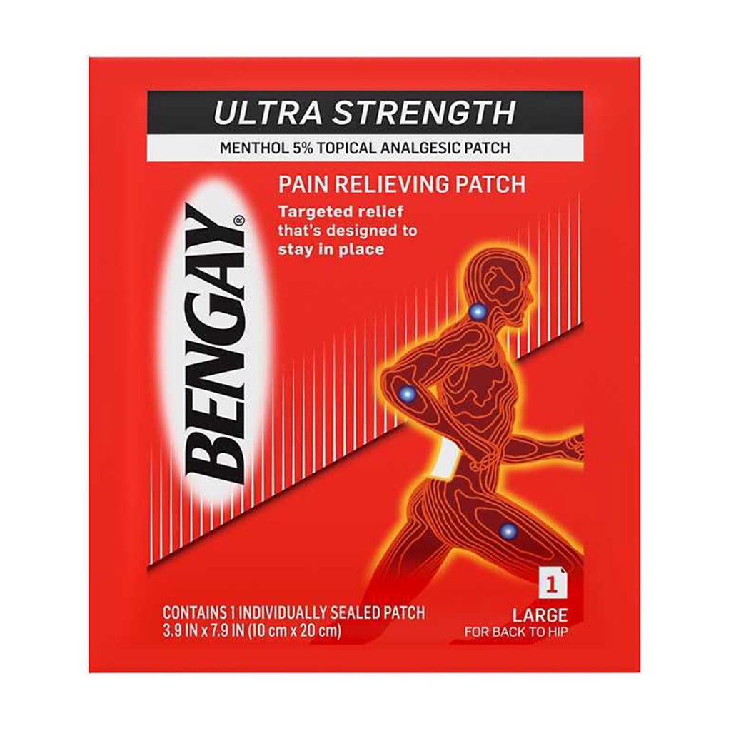 Bengay Ultra Strength Pain Relieving Patch (3.9 inch x 7.9 inch) [1 ...