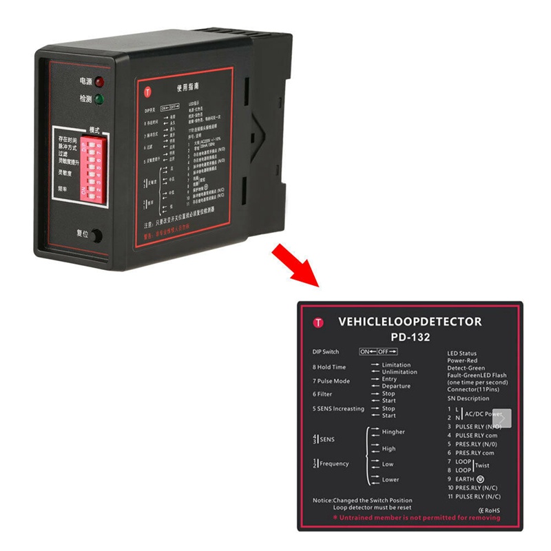 PD132 Single Channel Inductive Vehicle Loop Detector for the Car ...