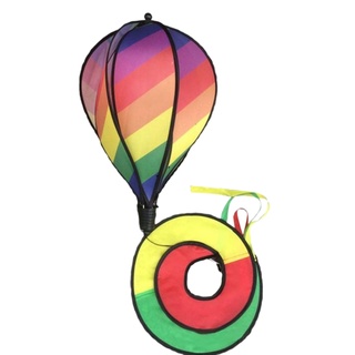 Nylon PVC Hot Air Balloon Wind Chime Spiral Wind Windsock Garden Yard Outdoor Balloon Decoration Toy