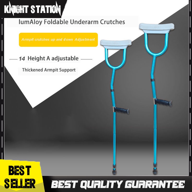 Foldable Crutches Armpit ShockAbsorbing Crutches Aluminum Alloy