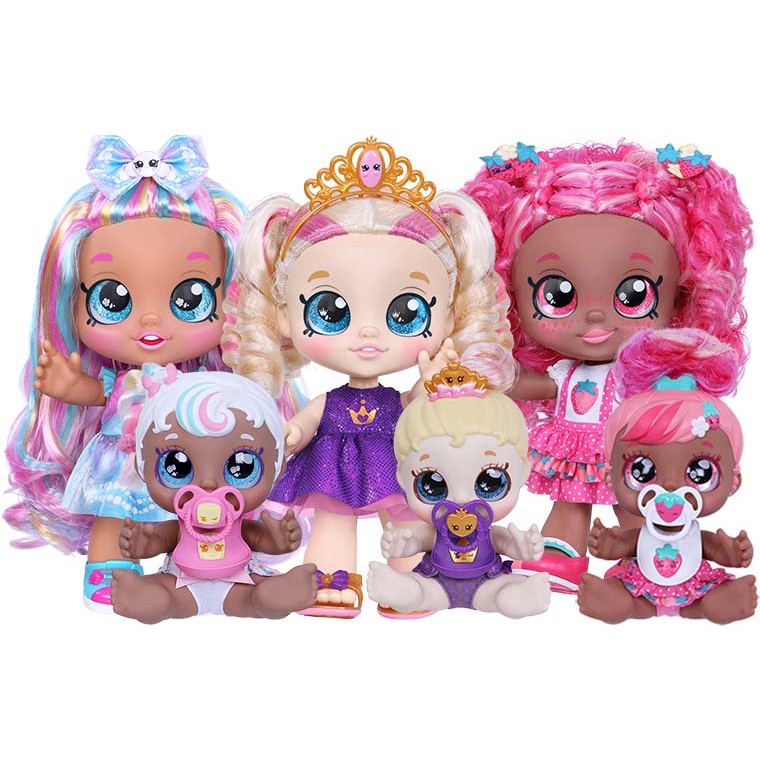 KINDI KIDS Glittery Eyes Doll Donatina Princess Bella Bow Pearlina ...