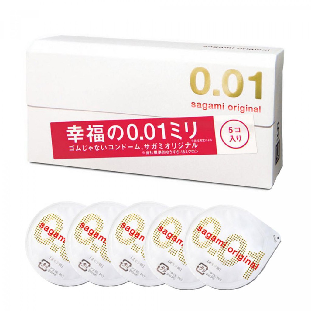 Sagami Original 001 Ultra Thin Condom 0.01mm Safe Protection 5pcs/box ( 2025 Expiry)