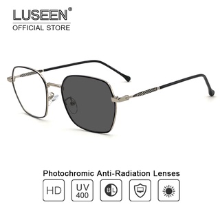 LUSEEN Photochroimic Anti Radiation Eyeglass for Woman Man Anti Blue Light Eye Glasses