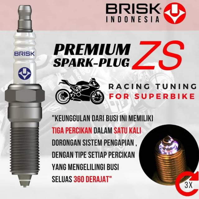 Premium Spark Plug Brisk Original Spark Plug Racing Superbike Adv 150