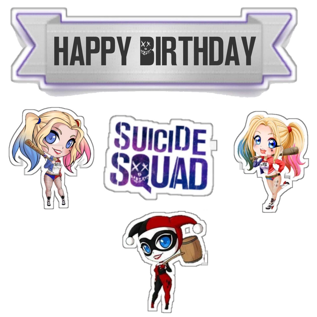 Birthday CAKE TOPPER/HARLEY QUINN CAKE TOPPER Shopee Philippines