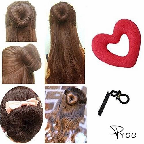 Youhair Donut Bun Heart Shape Magic Foam Sponge Hair Styling Tool