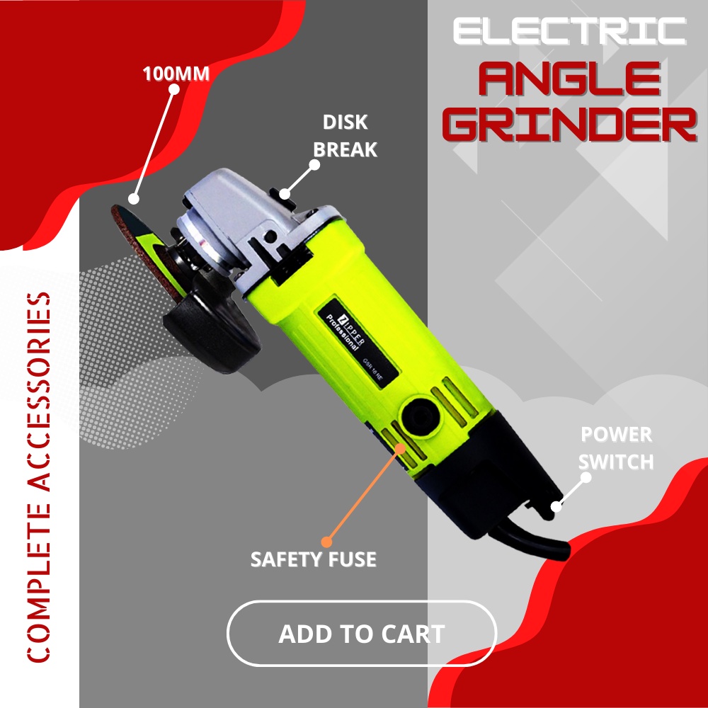 ANGLE GRINDER by Zipper HEAVY DUTY INDUSTRIAL TOOLS Shopee Philippines