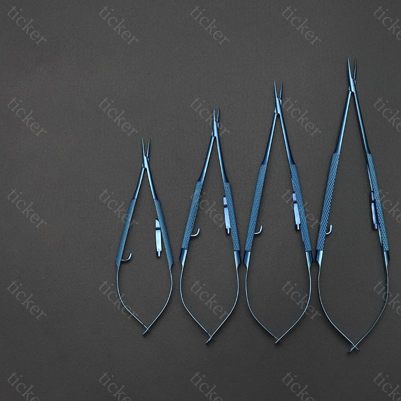 Castroviejo Needle Holders with lock Straight Curved Tip tweezer Clip