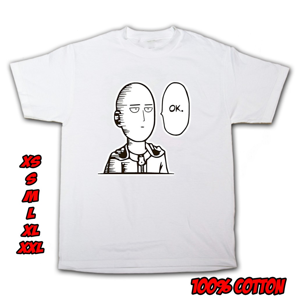 One Punch Man Anime Saitama Ok Shirt Opm17 Shopee Philippines