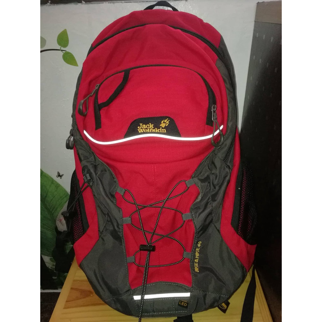 Jack Wolfskin ACS Bike & Hike 40 [Red, Ventilated Backpack] Shopee