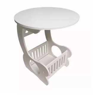 Philippines Top1 European Style Coffee Wood Plastic Living Room Round Magazine Rack Table T~rq #2
