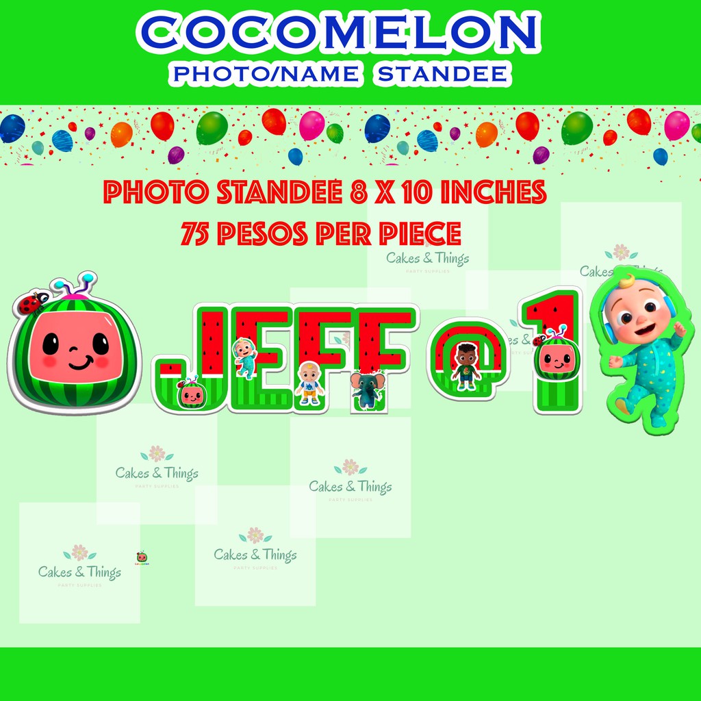 Cocomelon Character Letter Standee 8 X 10 Inches Tabletop Shopee Philippines