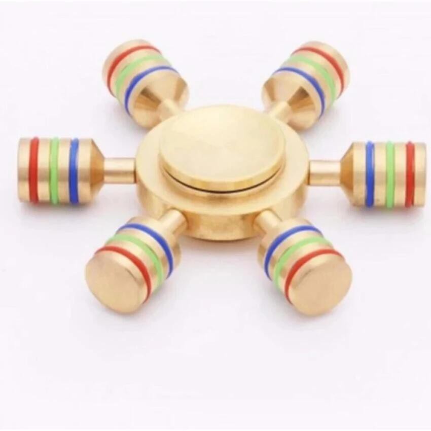 6 Axis Hand Fidget Spinner Toy Brass 