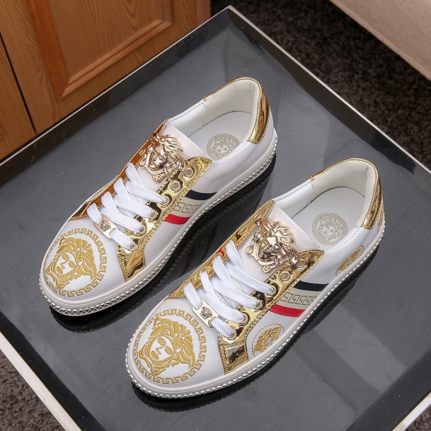 versace gold shoes