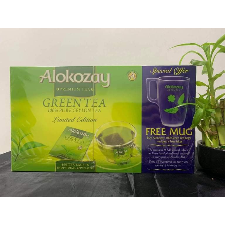 Alokozay Green Tea with Free Mug (Imported from UAE) Shopee Philippines