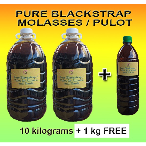 10 kg + 1 kg FREE Pure Organic Blackstrap Molasses/Pulot for Animals