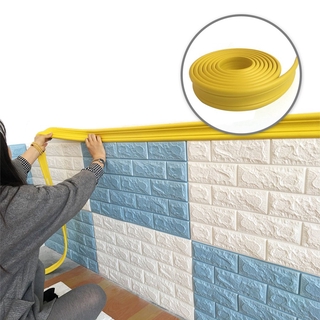 5m Self-adhesive Waistline Anti-collision Wall Frame Stickers/Foam Edge Bbanding Border Living Room Bedroom Decorative/Waterproof Background Wallpaper Top Corner Lines #5