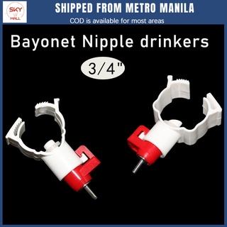 10pcs 3/4” Bayonet Nipple Drinkers Automatic Hanging Nipple drinkers for Chicken