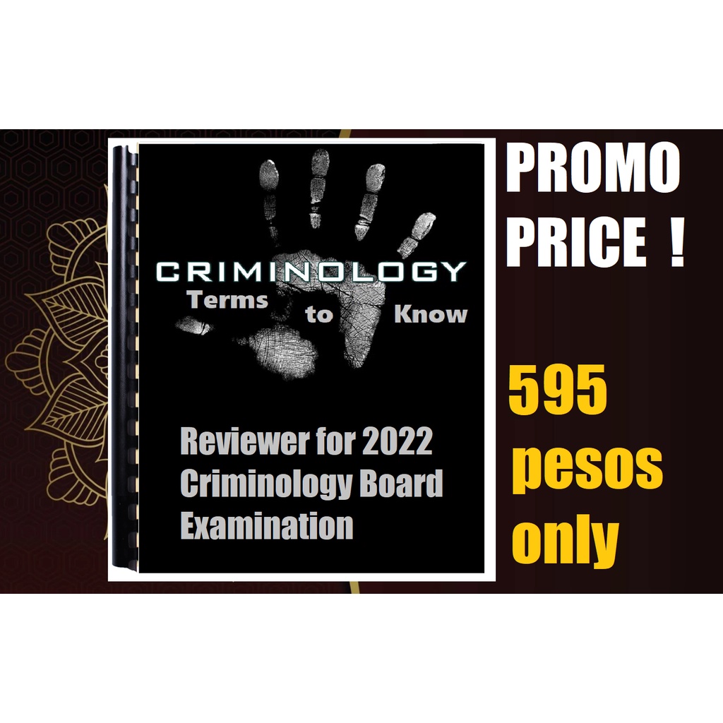 Featured image of Criminology Terms to Know - Criminology Board Exam 2022 Reviewer