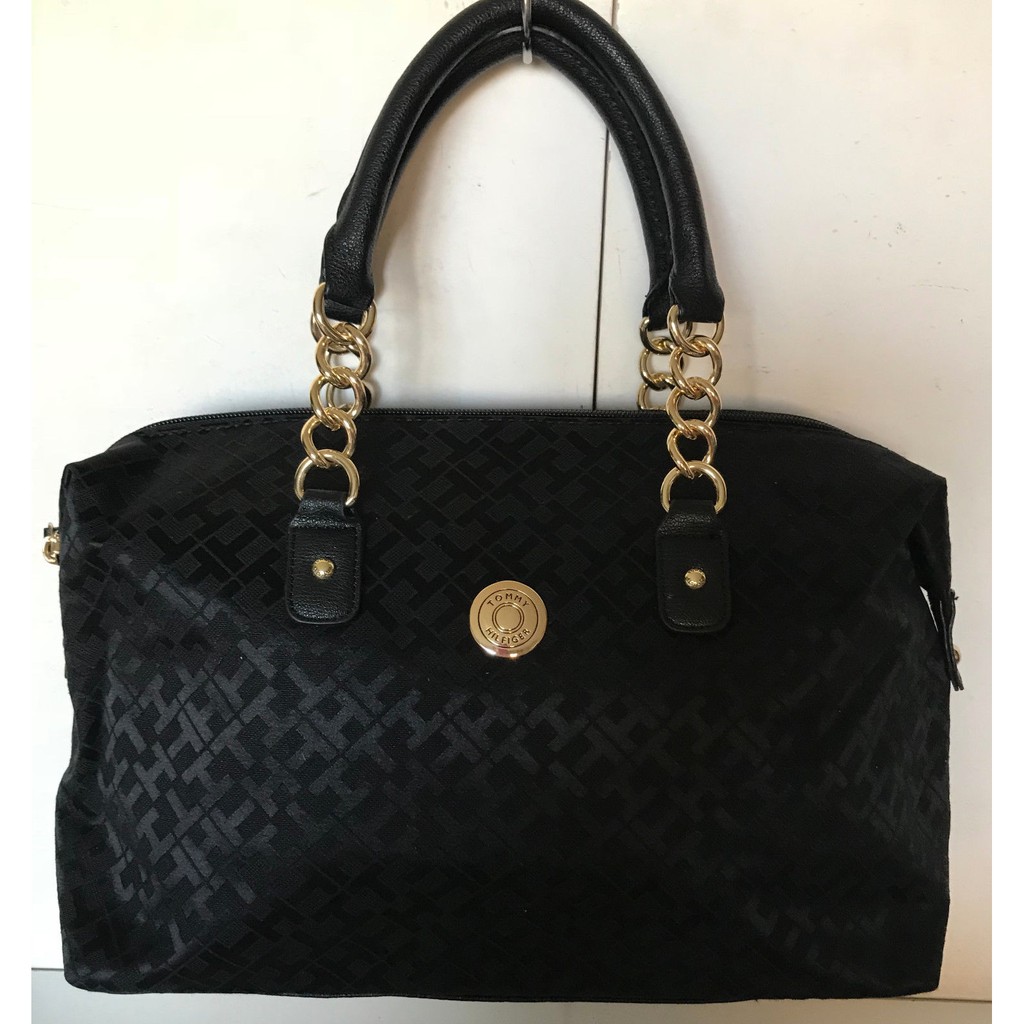 black and gold satchel