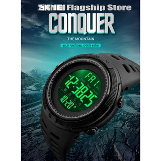 [100% Genuine]SKMEI New mens sports watch chronograph alarm clock digital watch 50M waterproof dual time countdown stopwatch 1251 #9