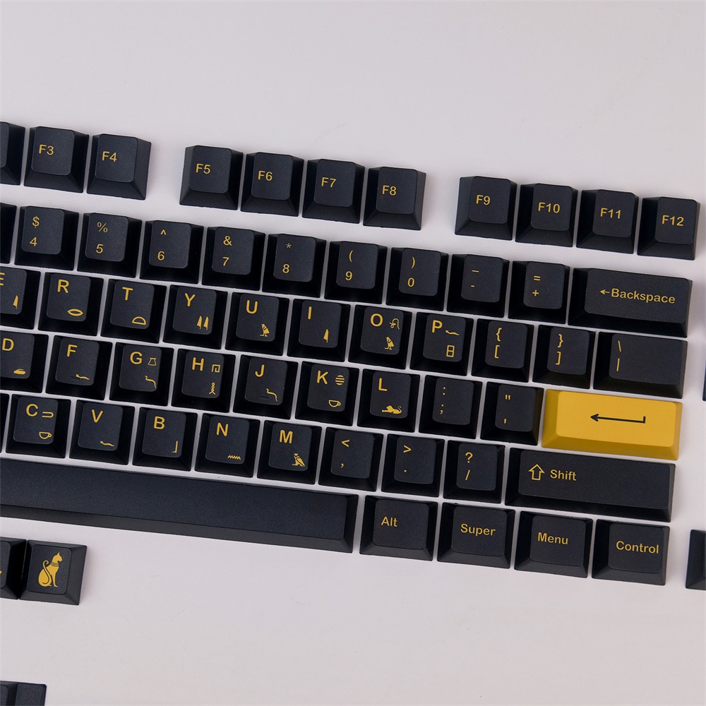Egyptian Pharaoh 128 Keys PBT Dye Sublimation Cherry Profile Keycaps