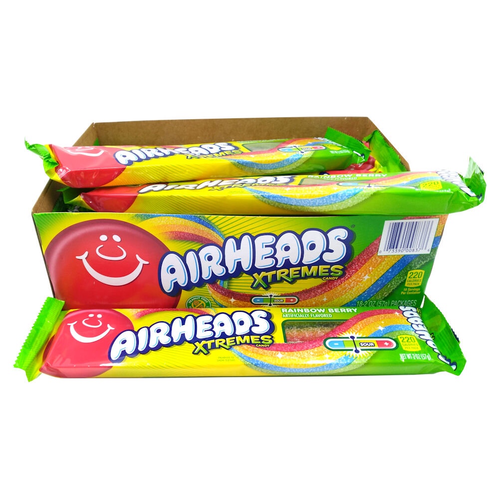Airheads Xtreme Sour Gummy Candy Rainbow Berry 2 OZ 1 Pcs Shopee