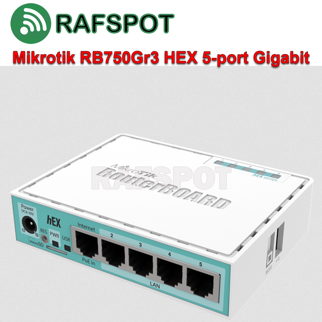 Mikrotik RB750Gr3 HEX 5-port Gigabit SOHO Management router | Shopee ...