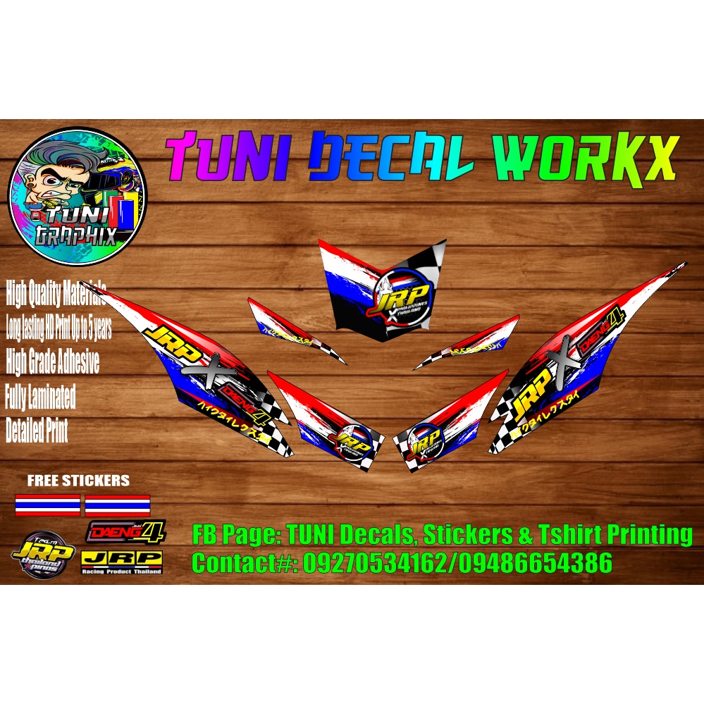 Honda XRM Trinity 125 Decal Sticker V2 ( JRP DECAL DESIGN STOCK SIZE