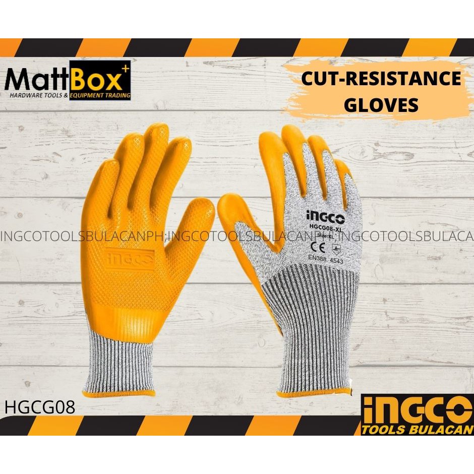 INGCO CUTRESISTANCE GLOVES (HGCG08XL) Shopee Philippines