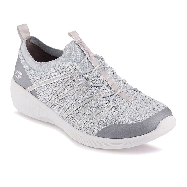 skechers air cooled memory foam white