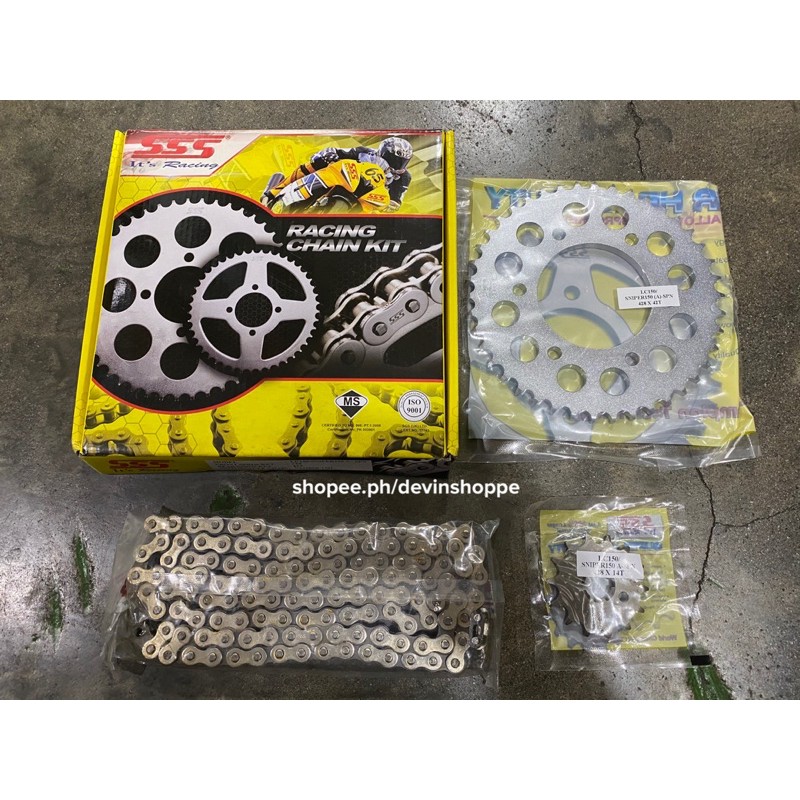 SSS Nickel Chrome Sprocket Chain Set for Sniper 150 | Shopee Philippines