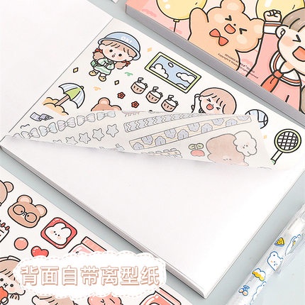 50 Sheets Sticker Cute Handbook Stickers For Notebook Set Combination Cartoon DIY Net Red Ins Style Girls