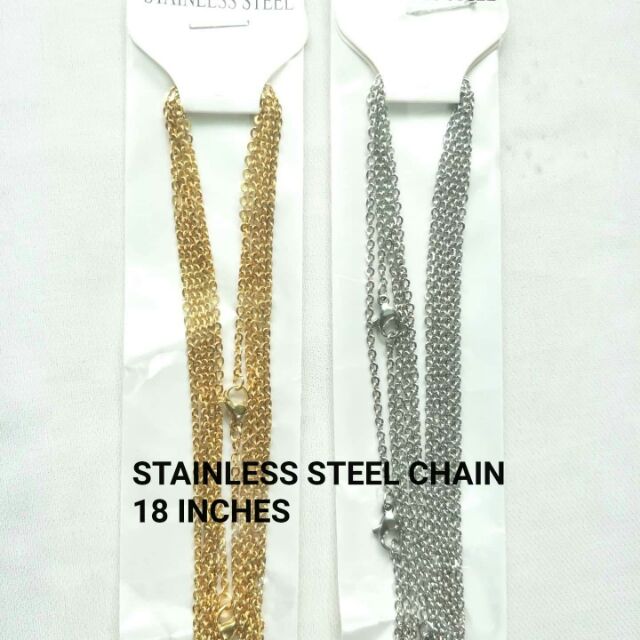 STAINLESS STEEL CHAIN 18 INCHES Long Shopee Philippines