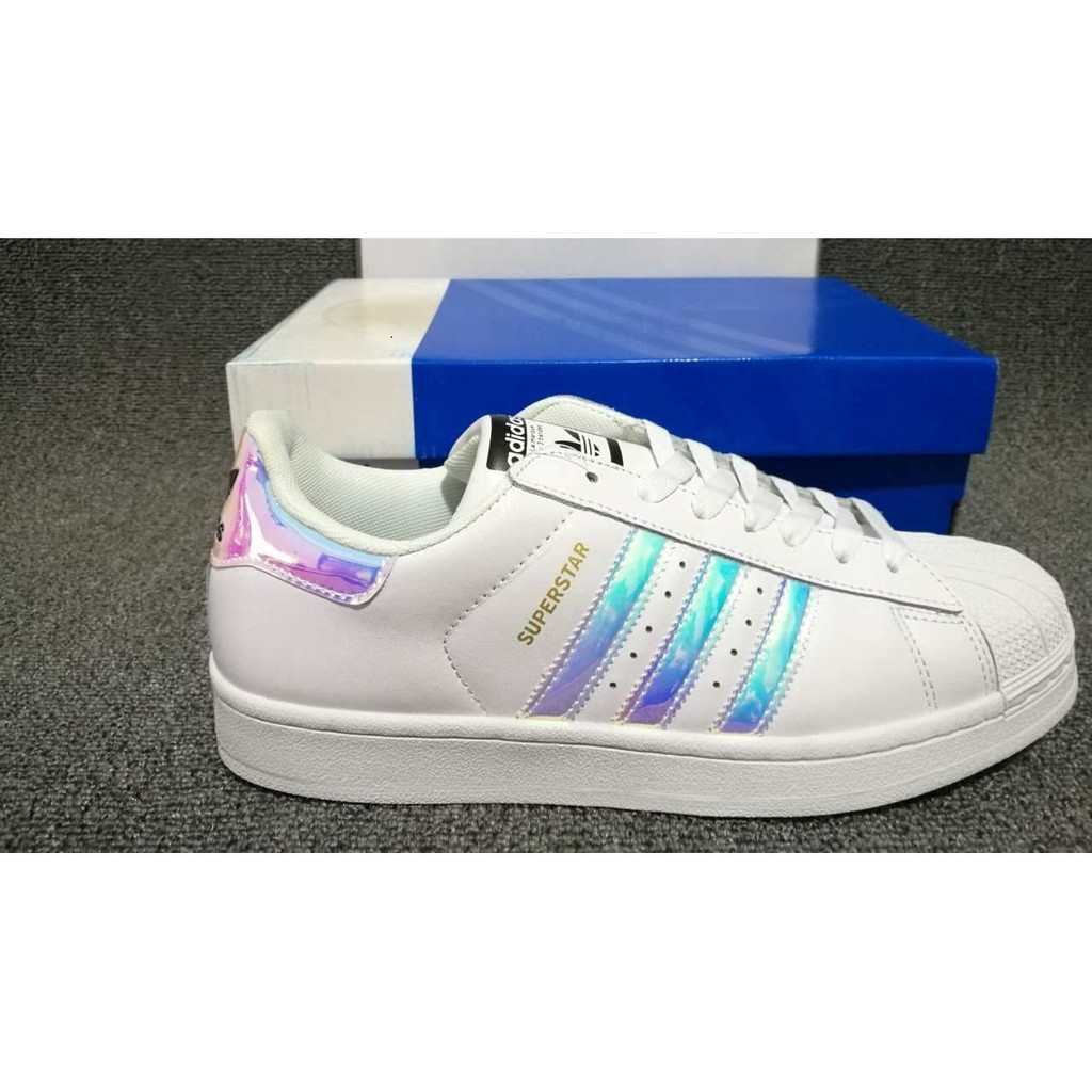 adidas originals superstar j white white metallic silver