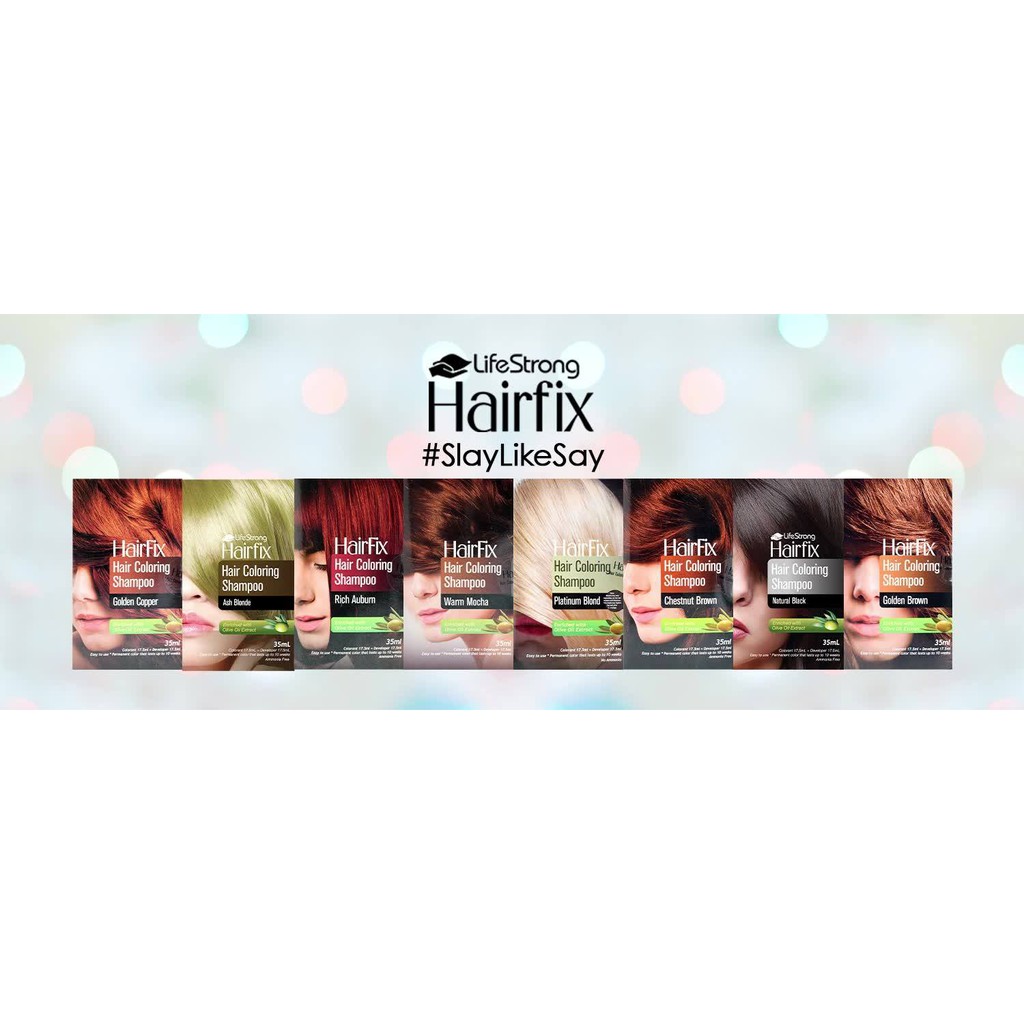 Hairfix Hair Coloring Shampoo Hair Color 35ml Shopee Philippines