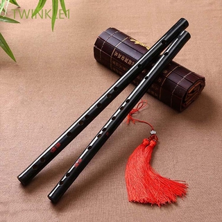 TWINKLE1 Gift Flute Chinese Traditional Mo Dao Zu Shi Transverse Fife Grandmaster of Demonic C D E F G Key Dizi Wei Wuxian Black Bamboo Musical Instruments