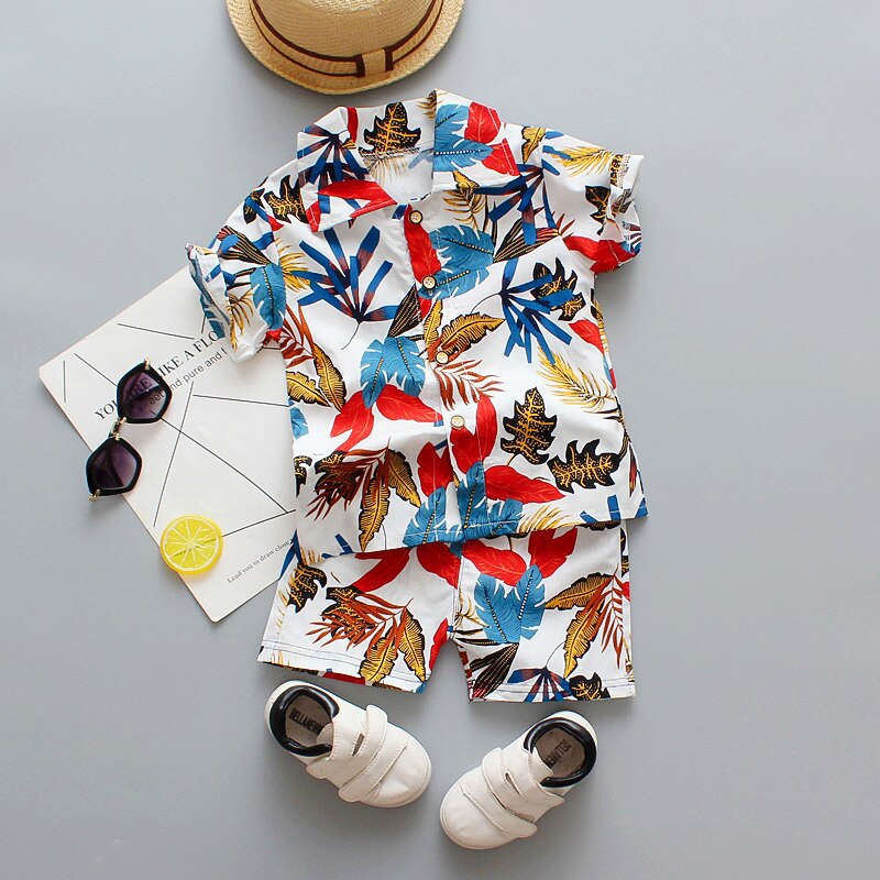 Summer Baby Boy Clothing Set Tropical Beach Style Shirt Shorts 2pcs/set  Fashion Children Clothes Suit for Kids Outfit | Shopee Philippines