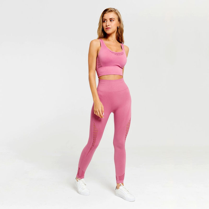 2 Piece Yoga Set Sport Outfit Woman Running Workout Clothes Seamless Fitness  Leggings+Longline Sports Bra Gym Sports Wear Women | Shopee Philippines