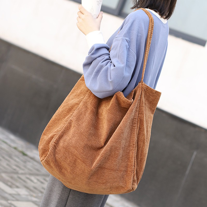 corduroy tote bag