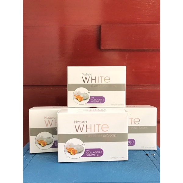 Natura WHITE glutathione soap with collagen and Vitamin E | Shopee  Philippines