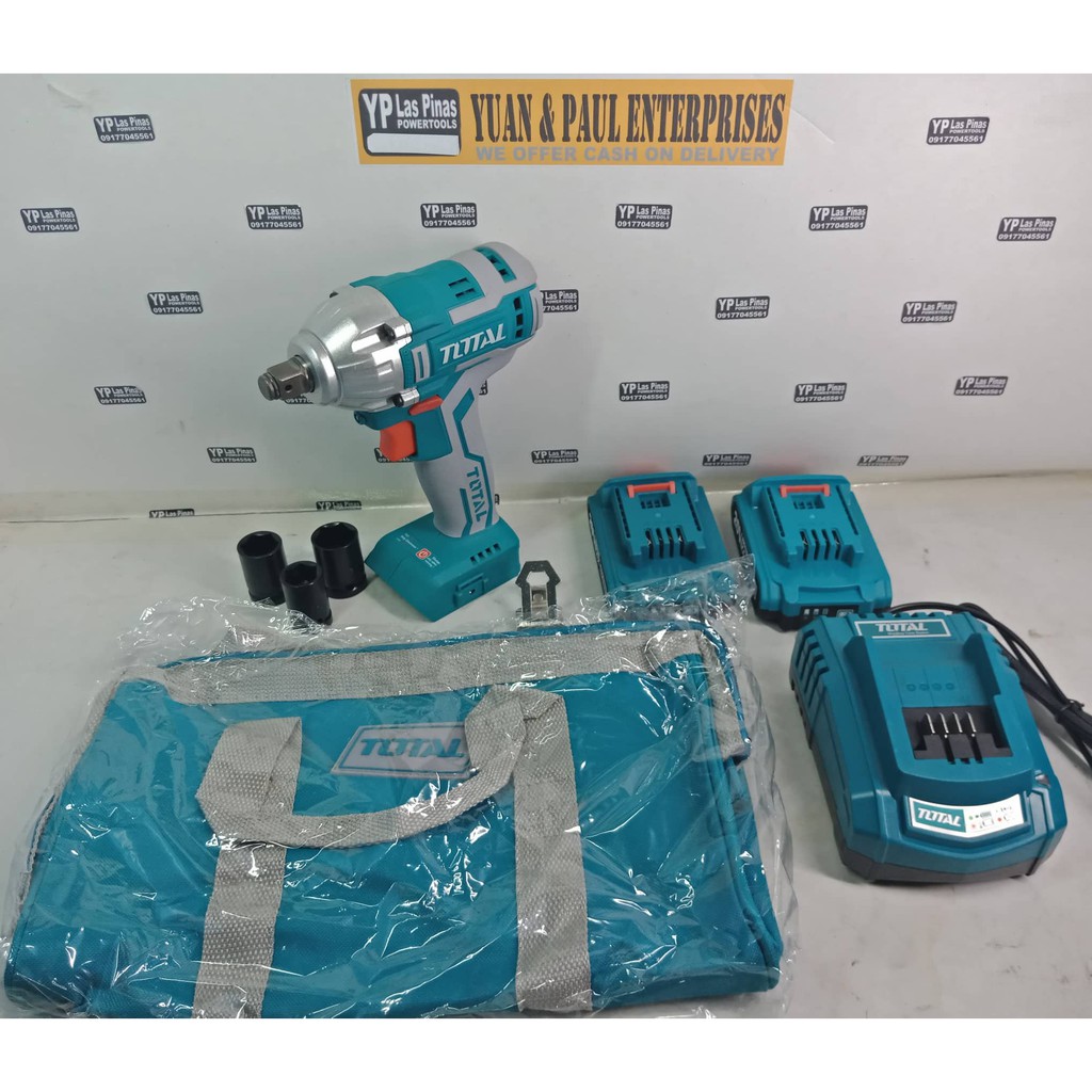 TOTAL Cordless Impact Wrench 20v set TIWLI2001 (Blue) Shopee Philippines