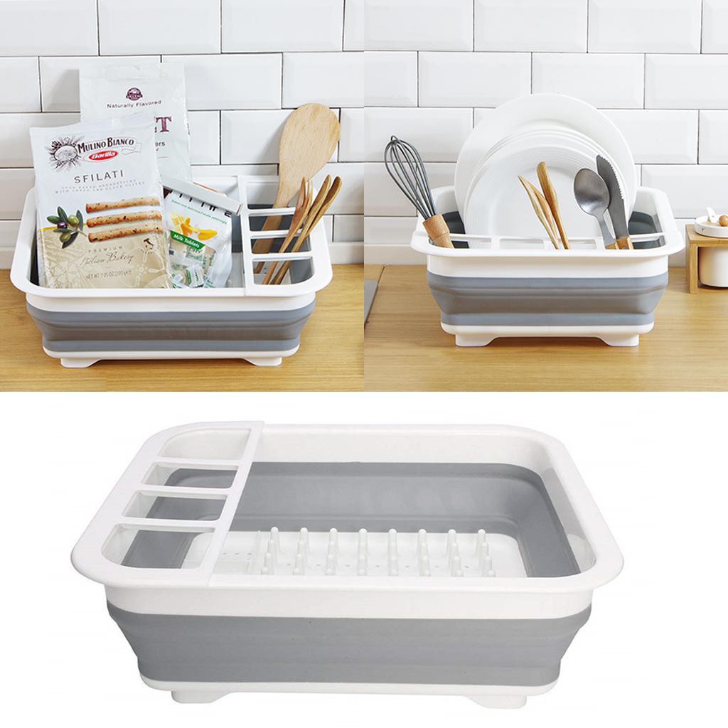 Foldable Dish Rack Plates Drying Rack Kitchen Storage Bowl Holder | Shopee  Philippines