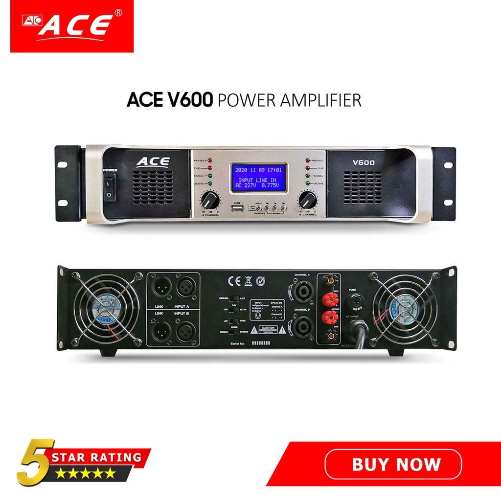 Ace V600 Powered Amplifier Shopee Philippines