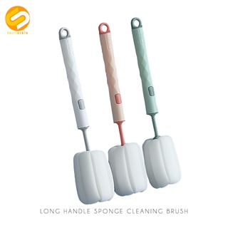 Long Handle Sponge Cleaning Cup Mug Bottle Brush Removable Head Kitchen Cleaner Tools