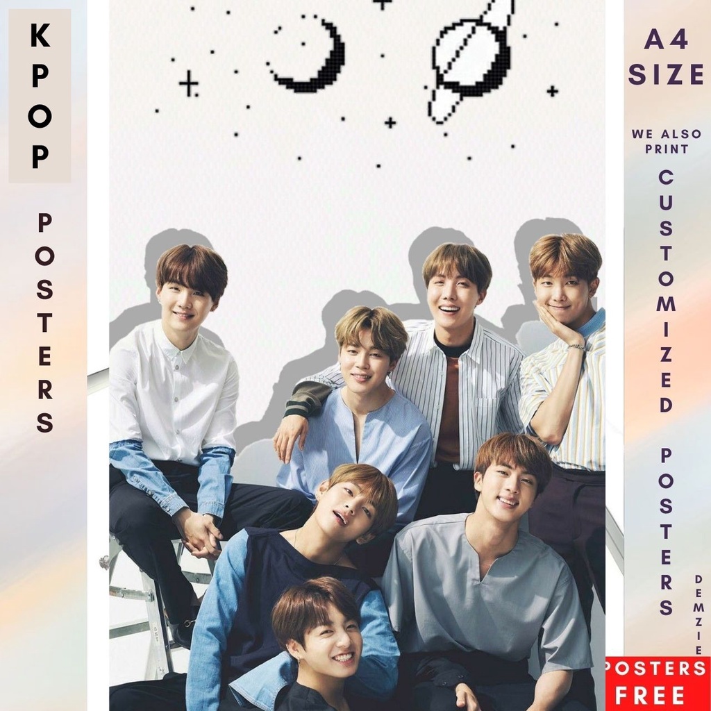 BTS : A4 KPOP Poster - A4 Size HD WALLPAPER POSTER ( Min. Buy 3 Posters ...