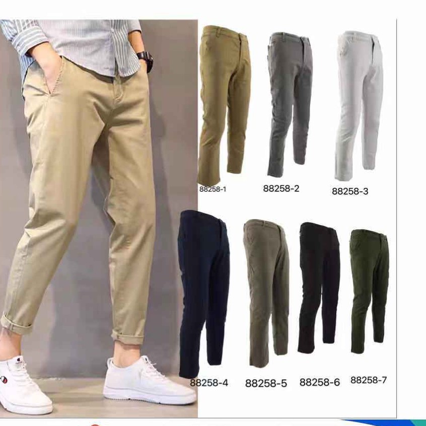 MEN'S COLORED SLIM FIT PANTS HIGH QUALITY # | Shopee Philippines