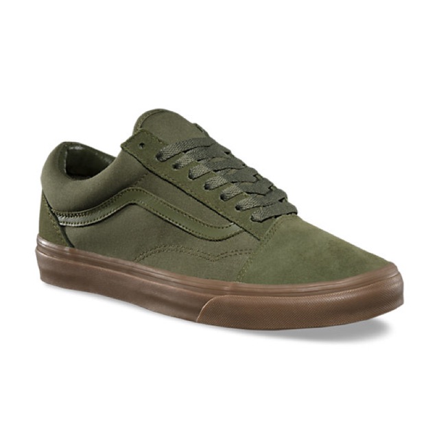 vans old skool khaki green