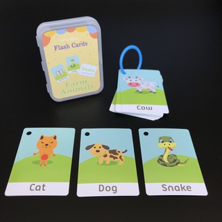 Baby Preschool English Learning Flash Cards  Montessori Educational Alphabet ABC Numbers Toys #6