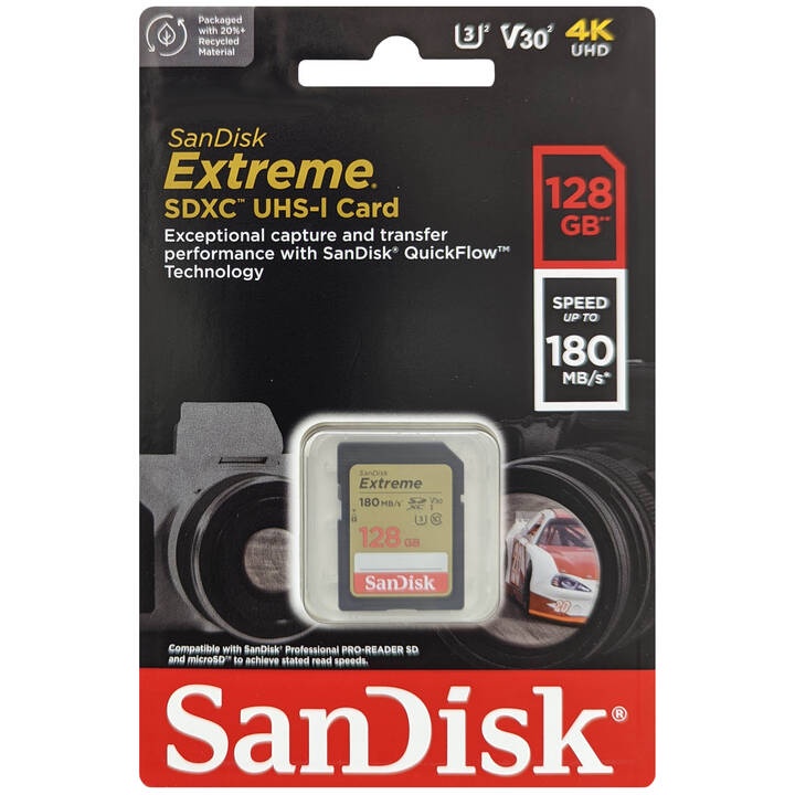 Sandisk Extreme SD 128GB R180 W90 Latest model SDSDXVA-128G-GNCIN (Replaced  SDSDXV5-128G) | Shopee Philippines